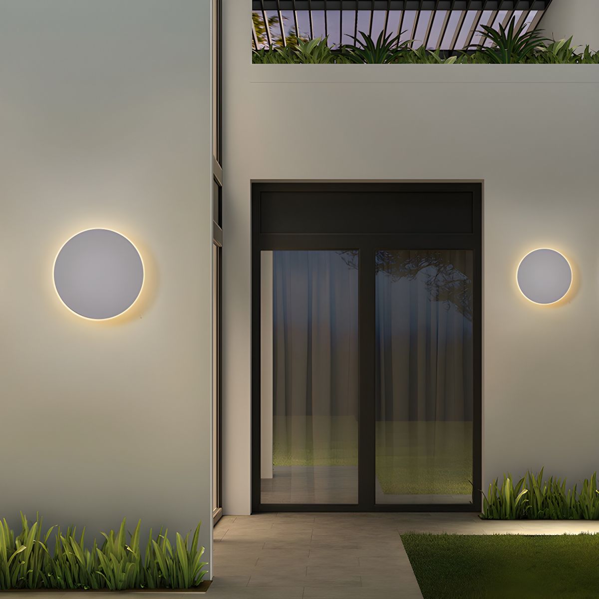 Modern Style Round LED Outdoor Wall Lighting