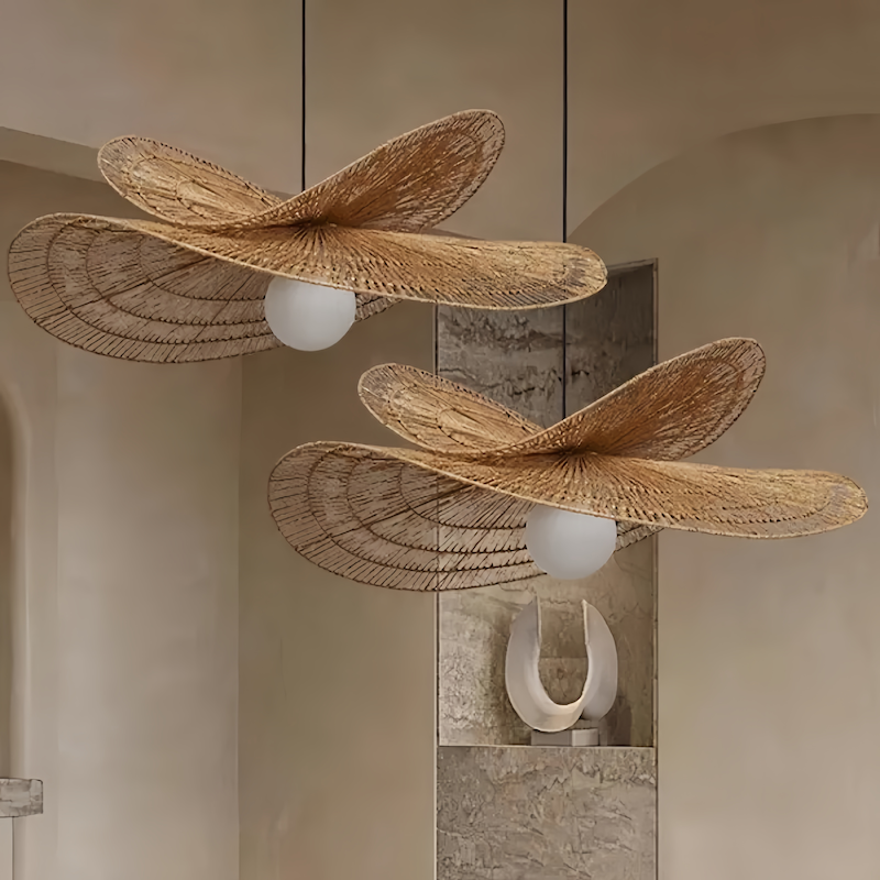 Rattan Pendant Light - Hand-Woven Wabi-Sabi Charm & Elegance