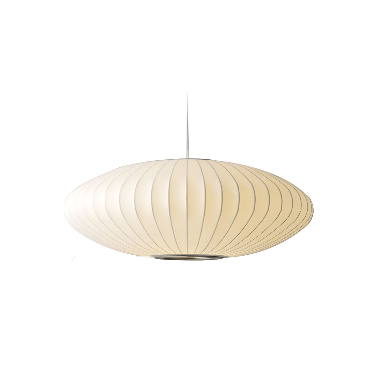 Minimalist Indoor Disk-Shaped Shade Silk Pendant Lighting