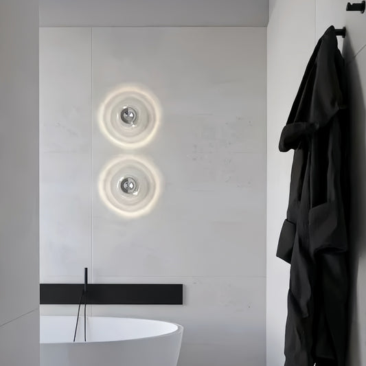 Bauhaus Glass Wall Sconce – Modern LED Projection Wall Lamp for Decor