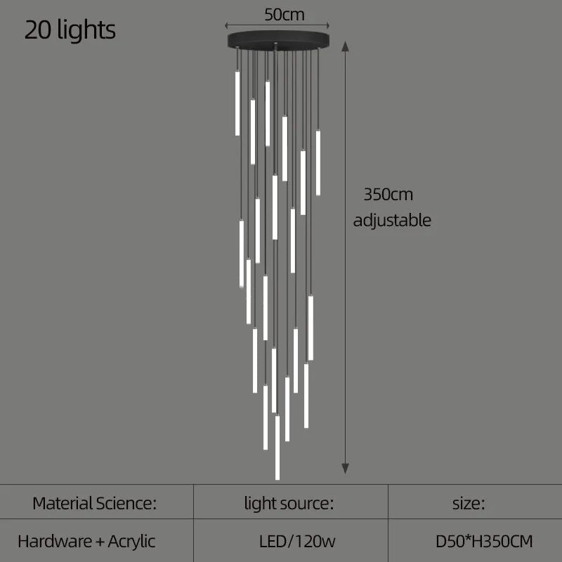 20 lights modern chandelier - sparkledecor.com