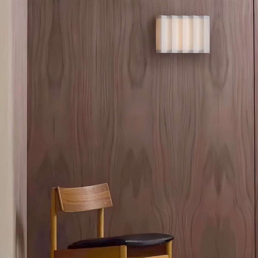 Wabi-Sabi vintage wall sconce with hand-woven Japanese design and warm LED light for ambient hotel and home decor