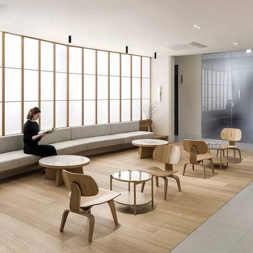 Lounge Chair - Eames Molded Plywood Timeless Log, Walnut, Black - sparkledecor.com