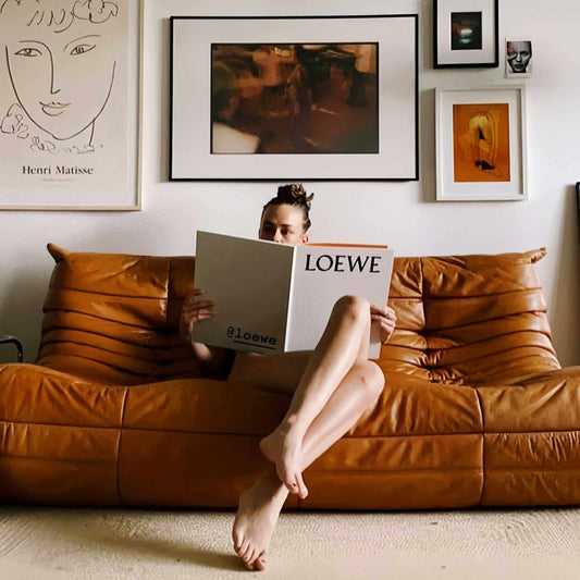 Ligne Roset Togo Sofa Replica in luxurious oil wax leather with ergonomic design and unmatched comfort