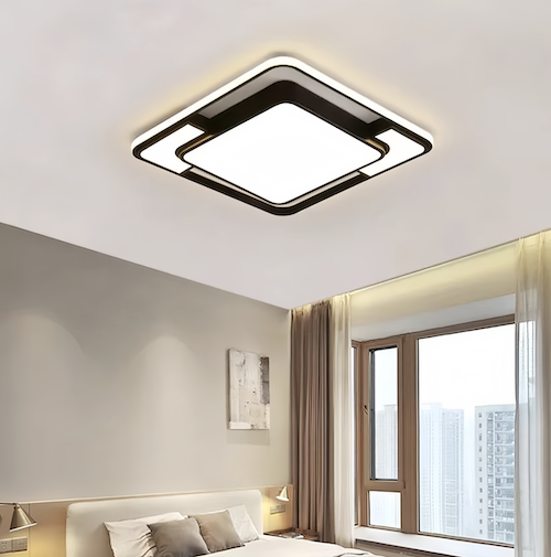 Modern Square Black Ceiling Light | LED, Dimmable, Perfect for Any Roo - sparkledecor.com