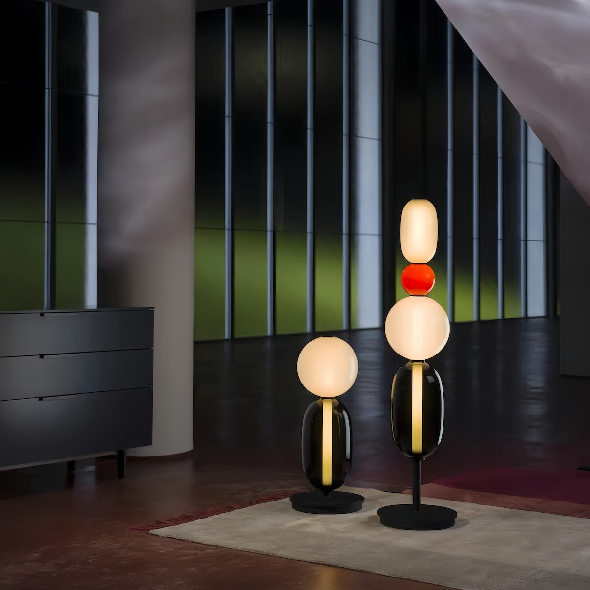 Lampe de table en verre fabriquée à la main – Un éclairage élégant et polyvalent pour tous les espaces