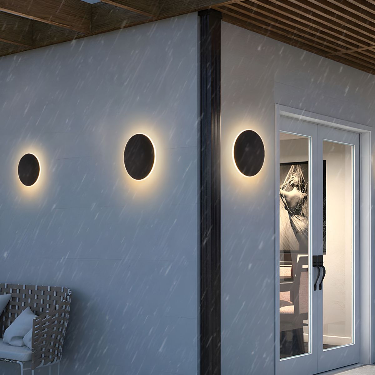 Modern Style Round LED Outdoor Wall Lighting