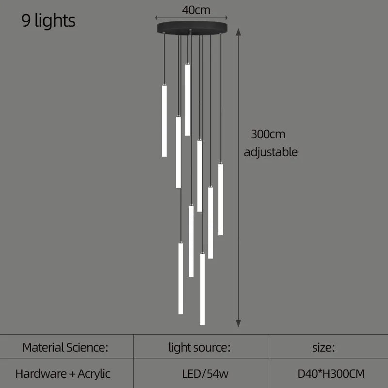 9 lights modern chandelier - sparkledecor.com