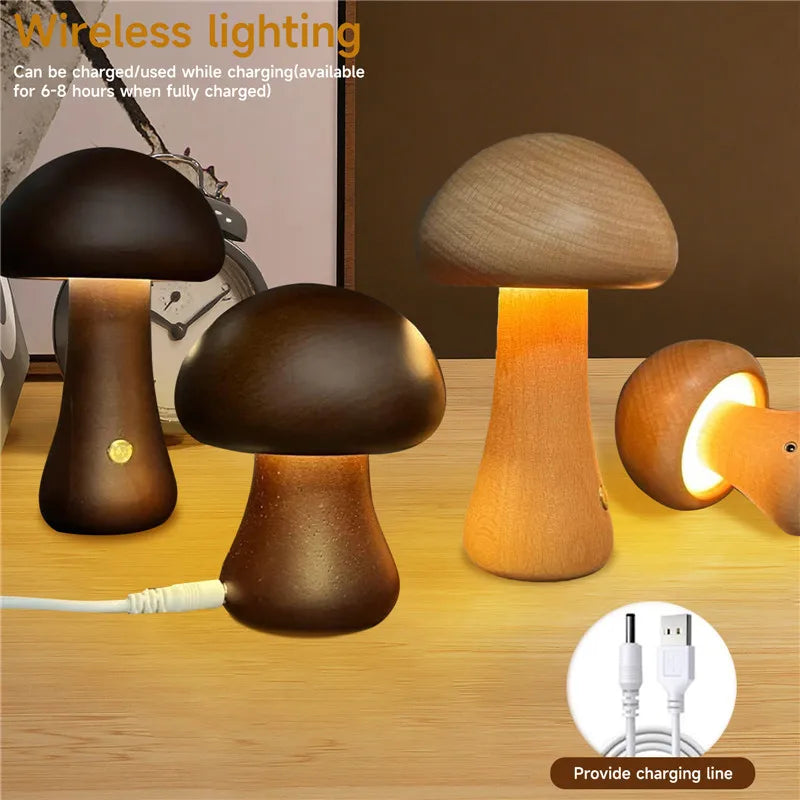 Mushroom Night Light - Cute Table Lamp for Whimsical Decor - sparkledecor.com