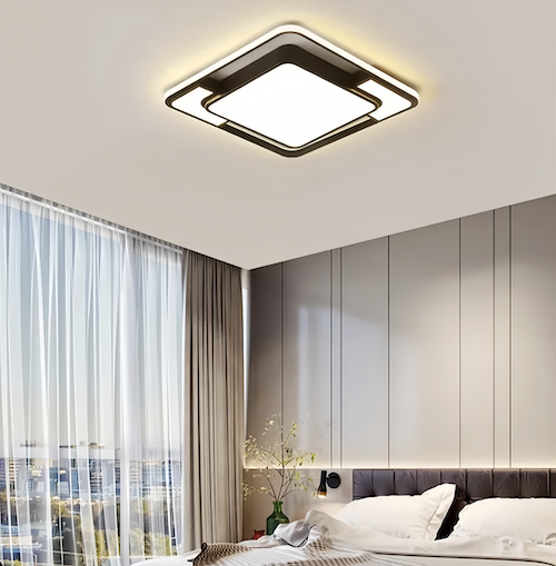 Modern Square Black Ceiling Light | LED, Dimmable, Perfect for Any Roo - sparkledecor.com