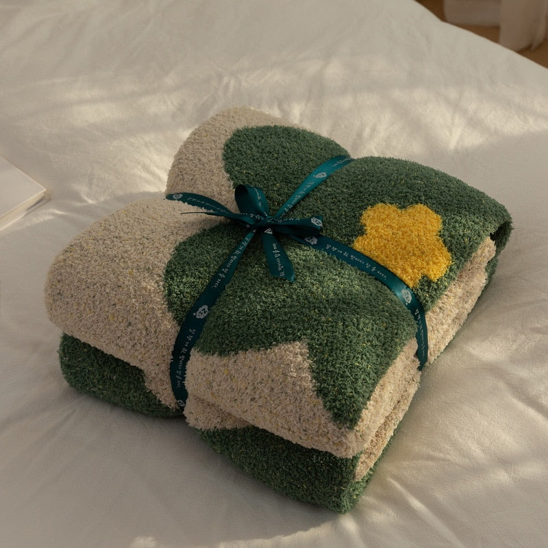 Green Throw Blanket - sparkledecor.com