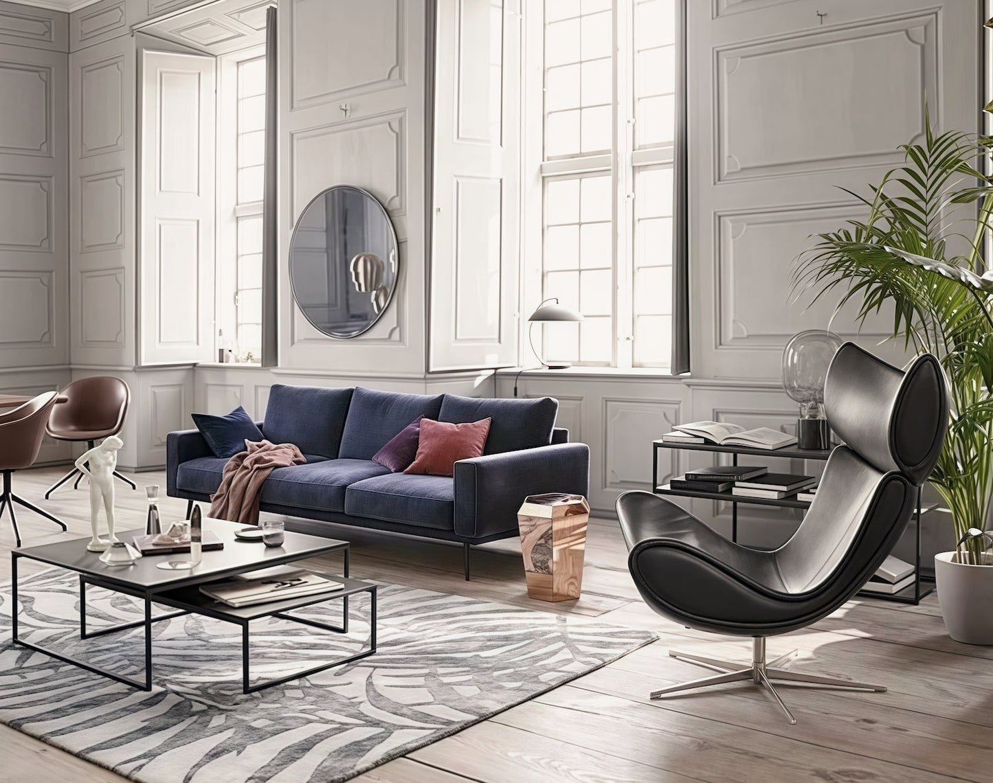 Imola Lounge Chair with Footstool - Timeless Danish Design