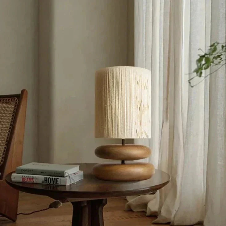 Wood Table Lamp - Japanese Style Illumination Elegance - sparkledecor.com