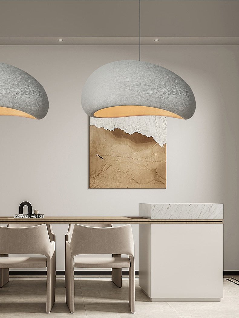 Wabi Sabi Pendant Light - Japanese Zen Stone Chandelier - sparkledecor.com