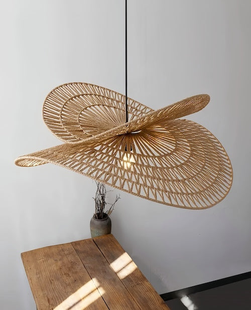 Japanese handmade rattan pendant light - sparkledecor.com
