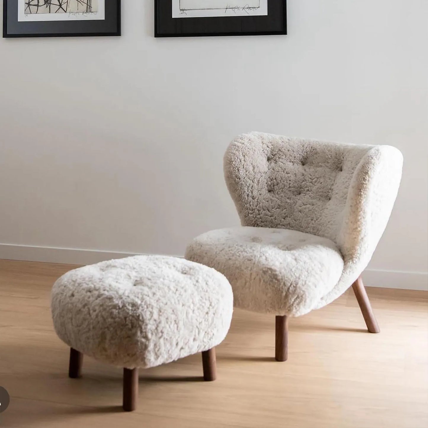 Little Petra Lounge Chair and Ottoman - Timeless Danish Design Replica