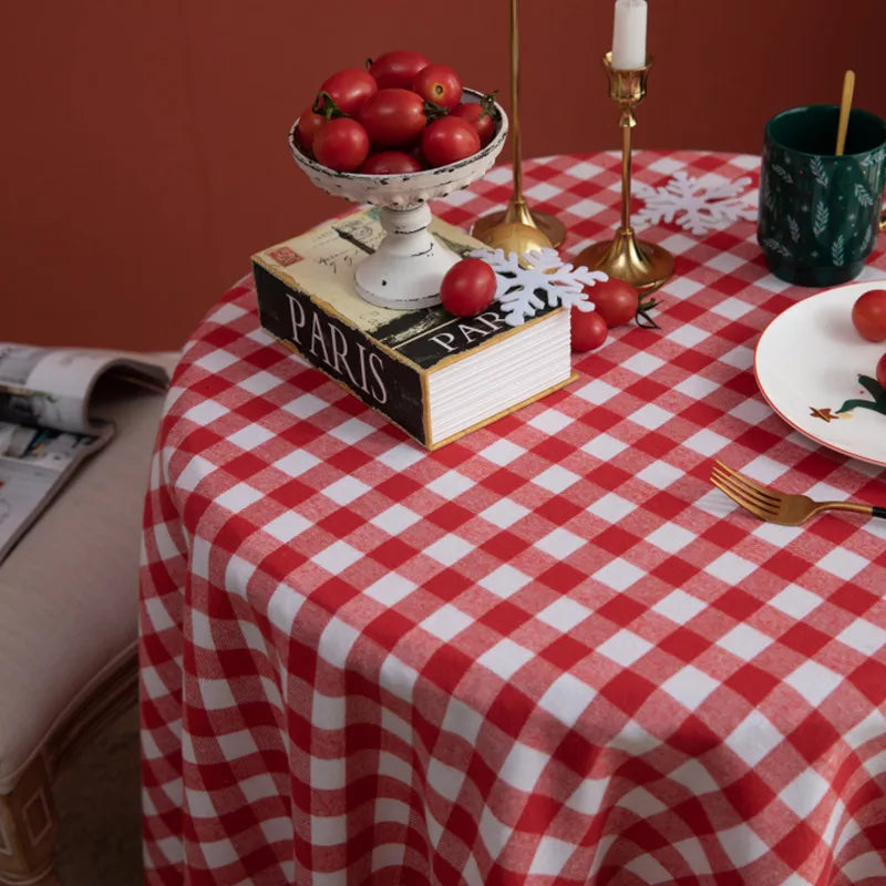 Christmas Tablecloth | Timeless Plaid Design, Easy Care, and Soft Comf - sparkledecor.com