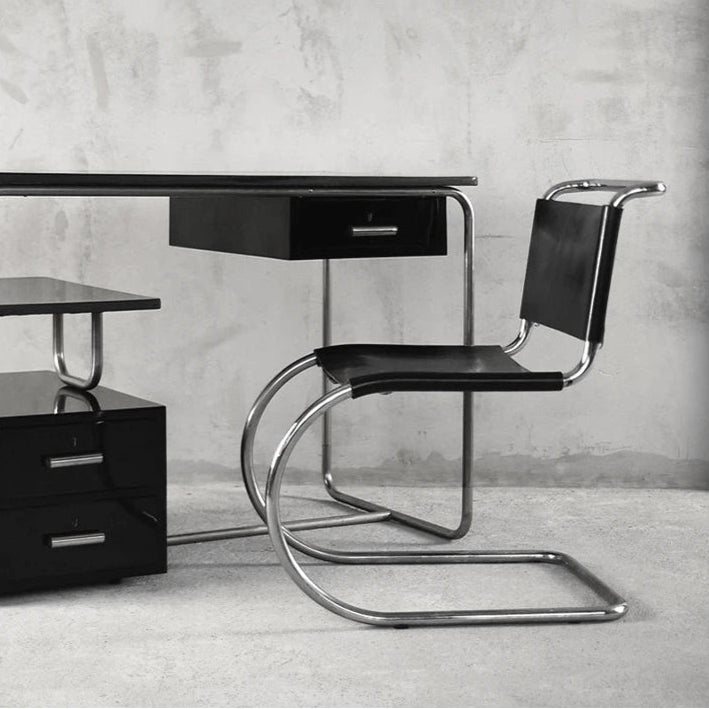 Minimalist Stainless Steel Middle Dining Chair - Modern Style