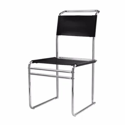 Minimalist Stainless Steel Middle Dining Chair - Modern Style