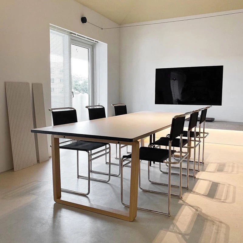 Minimalist Stainless Steel Middle Dining Chair - Modern Style