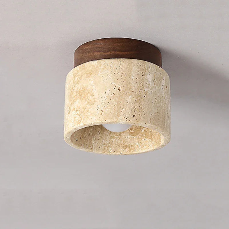 Wabi Sabi Yellow Marble Flush Mount Ceiling Light - Wabi Sabi Yellow Marble Design- sparkledecor.com
