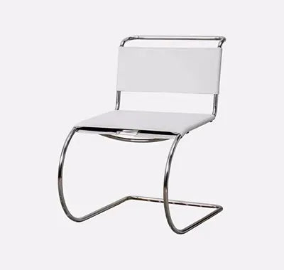 Minimalist Stainless Steel Middle Dining Chair - Modern Style