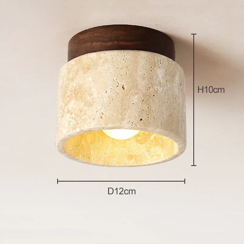 Wabi Sabi Yellow Marble Bedroom Ceiling Light- sparkledecor.com