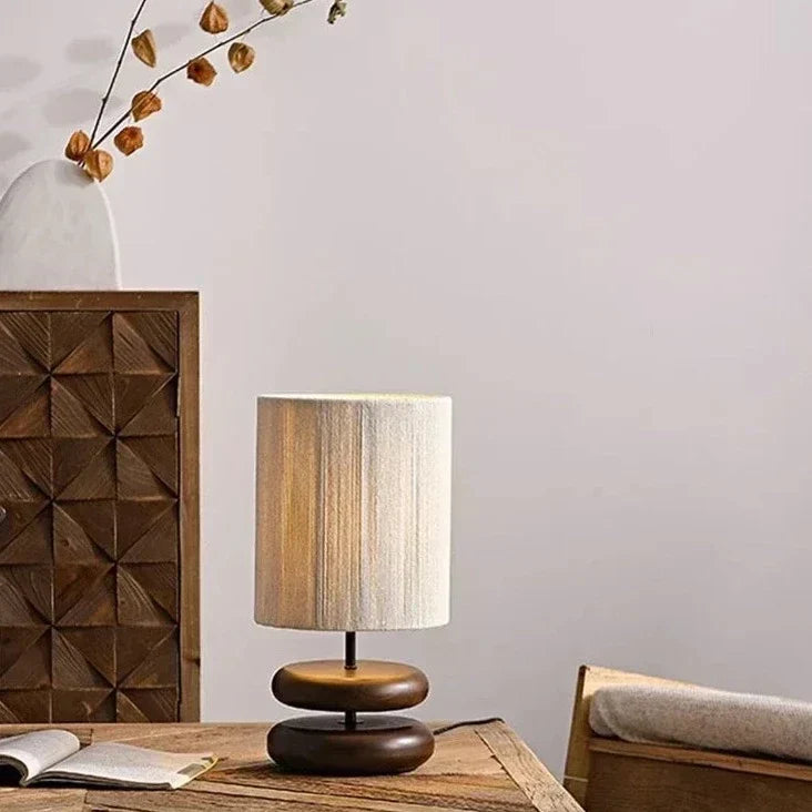Wood Table Lamp - Japanese Style Illumination Elegance - sparkledecor.com