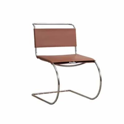 Minimalist Stainless Steel Middle Dining Chair - Modern Style
