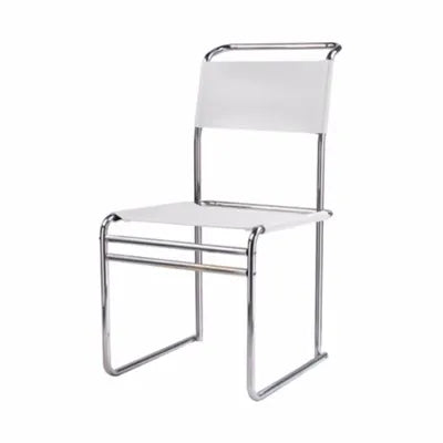 Minimalist Stainless Steel Middle Dining Chair - Modern Style