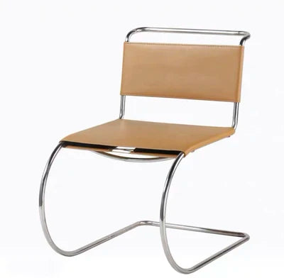 Minimalist Stainless Steel Middle Dining Chair - Modern Style