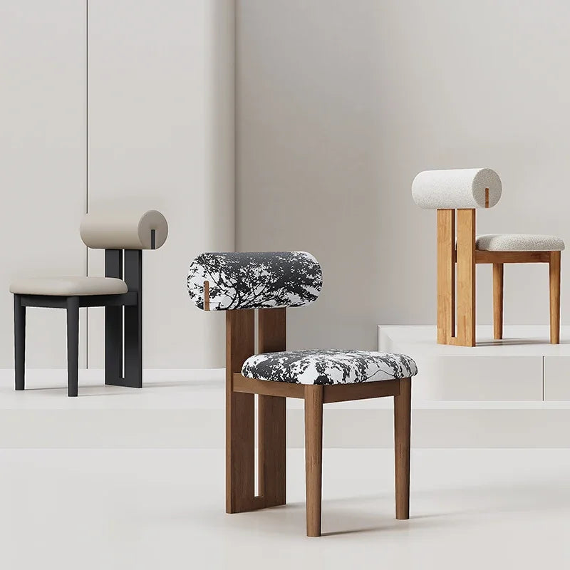 Set of 2 elegant Nordic dining chairs with modern design, ideal for home and restaurants.