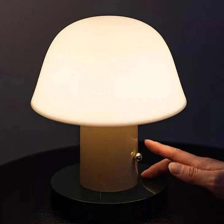 Radiance Portable Lamp modern mushroom-shaped rechargeable table lamp with touch control and adjustable LED lighting