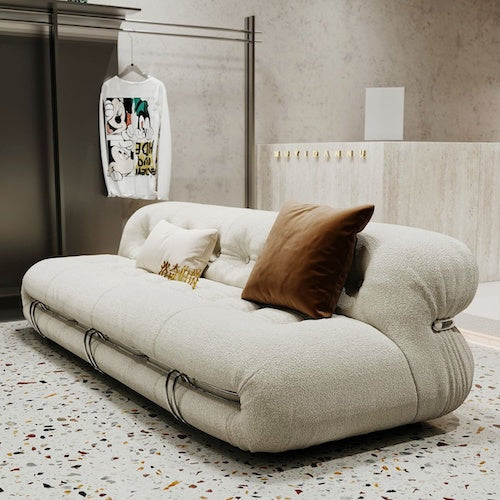 Sofa Set: Stylish Retro Seating with Sleek Lines & Plush Comfort - sparkledecor.com