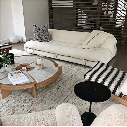 Sofa Set: Stylish Retro Seating with Sleek Lines & Plush Comfort - sparkledecor.com