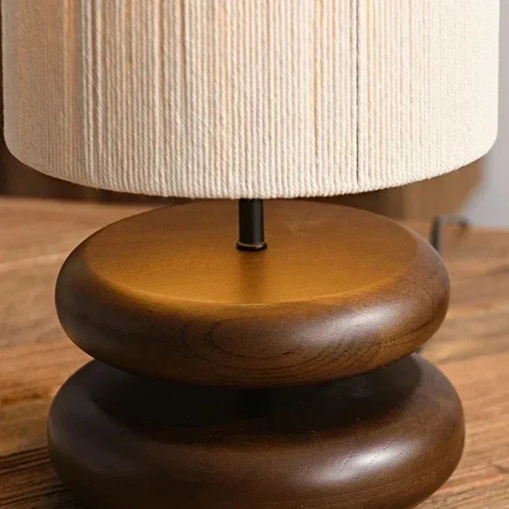 Wood Table Lamp - Japanese Style Illumination Elegance - sparkledecor.com