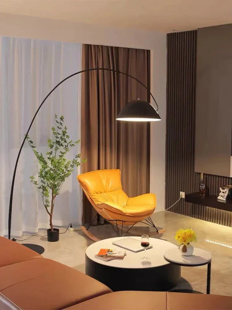 Arc Floor Lamp | Rustic Charm Meets Industrial Chic - sparkledecor.com