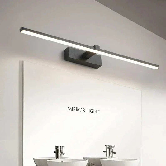 Modern black bathroom wall light LED mirror lamp with acrylic shade