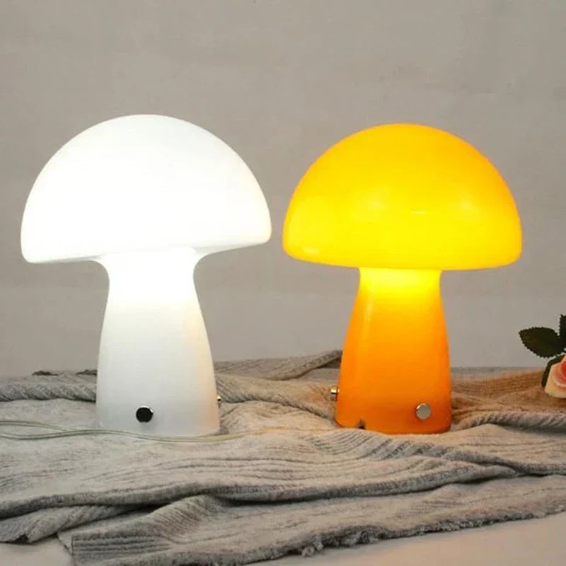 Whimsical Bedside Table Lamp: Small Mushroom Night Light - sparkledecor.com