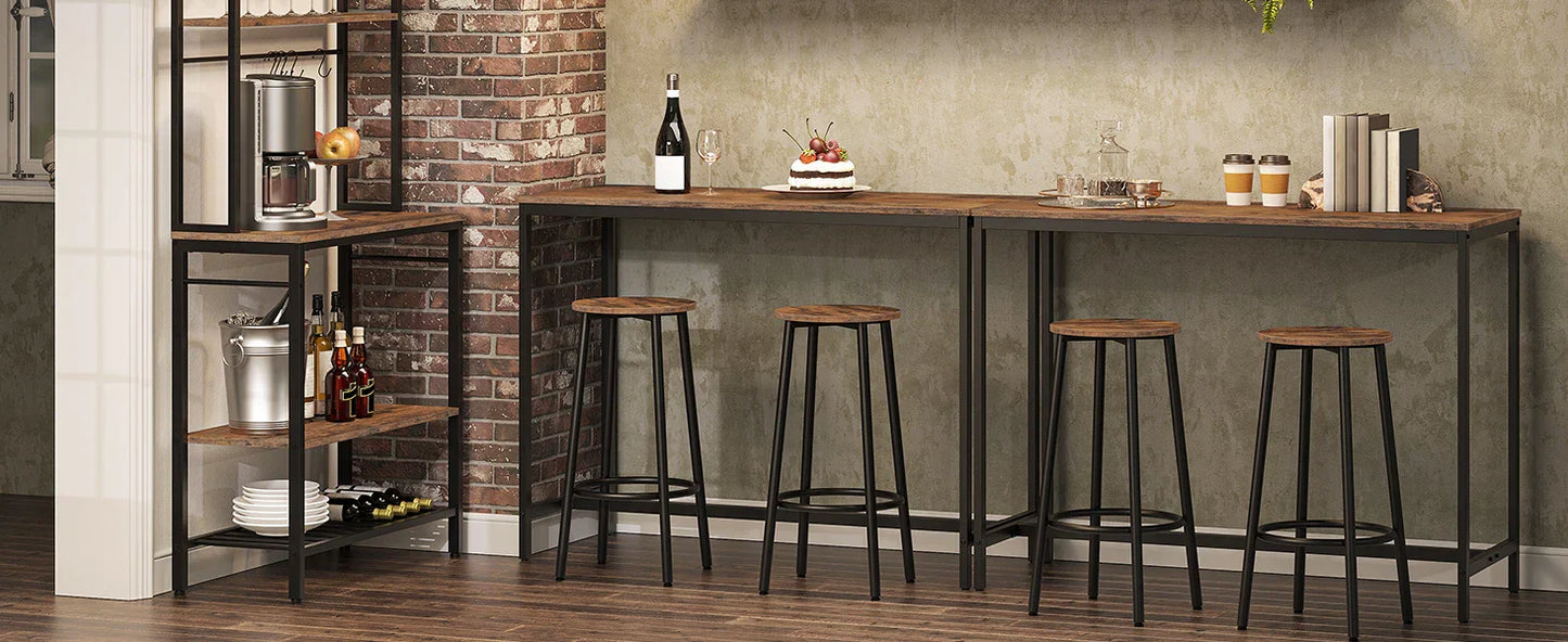 Kitchen Bar Stools with Footrest Set of 2 - sparkledecor.com