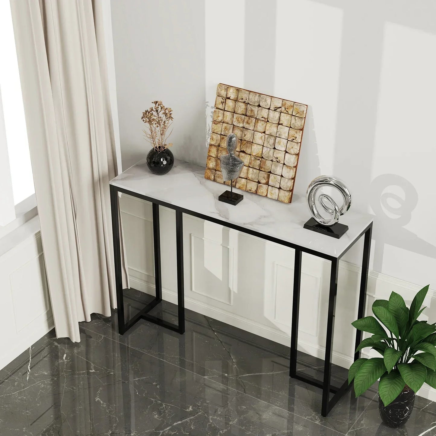 Luxury Modern Hall Console Table | Marble Console Table - sparkledecor.com