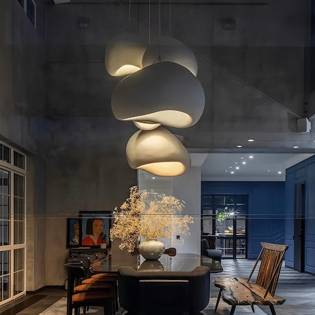 Wabi Sabi Pendant Light - Japanese Zen Stone Chandelier - sparkledecor.com