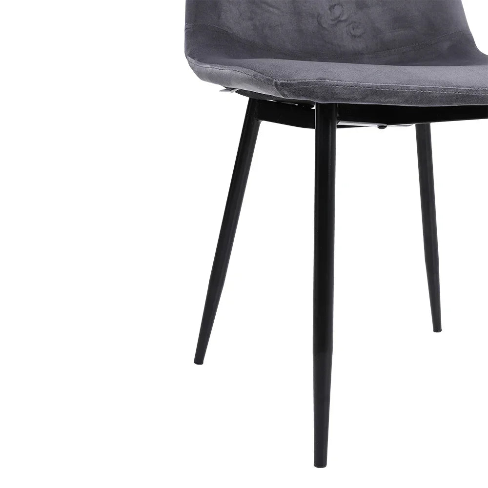 Set of 2 Velvet Upholstered Dining Chairs – Modern Rhombus Set - sparkledecor.com