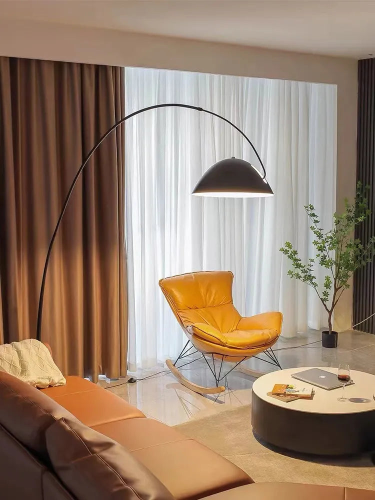 Arc Floor Lamp | Rustic Charm Meets Industrial Chic - sparkledecor.com