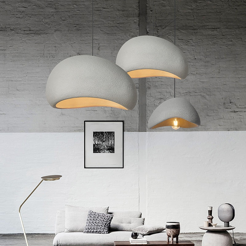Wabi Sabi Pendant Light - Japanese Zen Stone Chandelier - sparkledecor.com