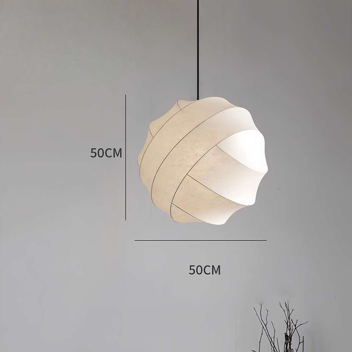 Wabi-Sabi Silk Pendant Light-Modern Minimalist Dining Lamp