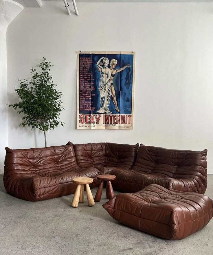 ligne roset togo sofa in leather - sparkledecor.com