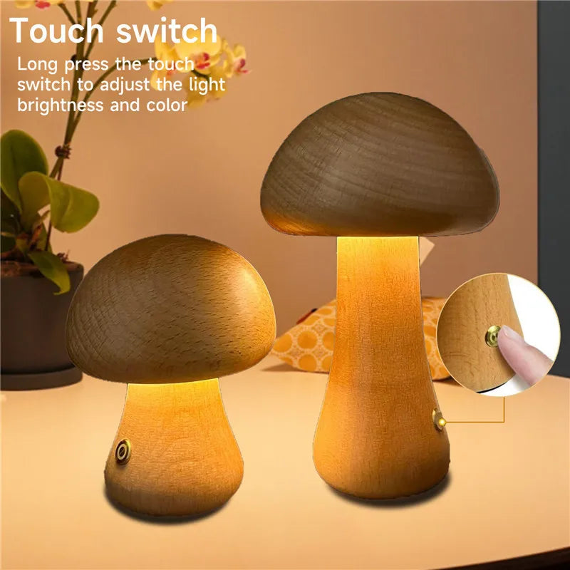 Mushroom Night Light - Cute Table Lamp for Whimsical Decor - sparkledecor.com