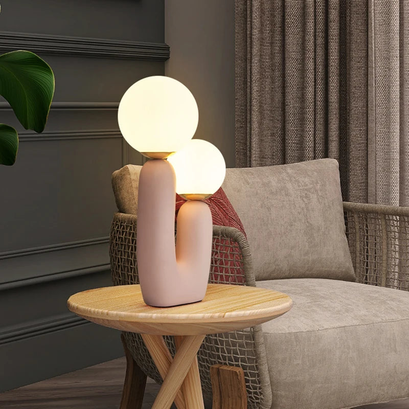 Tall Table Lamp | Minimalist Art Resin Table Lamp Design - sparkledecor.com