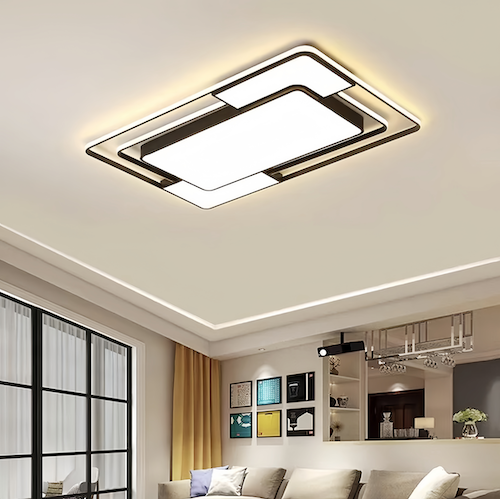 Modern Square Black Ceiling Light | LED, Dimmable, Perfect for Any Roo - sparkledecor.com